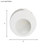 Modern Gypsum Wall Sconce Lamp - 1 Light Led Lighting In White For Living Room