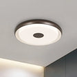 Modern Halo Flush Mount Light Iron Led Bedroom Flushmount Lighting In Coffee (18’/21’ Width) / 18’