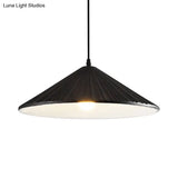 Modern Hat Ceiling Pendant Light Resin 1 Light 8’’/12.5’’/16’’ Dia Grey/White/Black