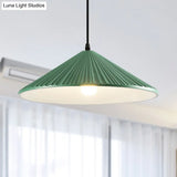 Modern Hat Ceiling Pendant Light Resin 1 Light 8’’/12.5’’/16’’ Dia Grey/White/Black
