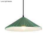 Modern Hat Ceiling Pendant Light Resin 1 Light 8’’/12.5’’/16’’ Dia Grey/White/Black