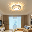 Modern Heart & Round Flush Mount Led Ceiling Light For Baby Room In White / 16’ Warm