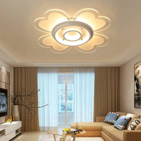 Modern Heart & Round Flush Mount Led Ceiling Light For Baby Room In White / 16’ Warm