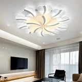 Modern Heart-Shaped Led Ceiling Lamp - Acrylic Flush Mount Light For Living Room With 5/9/15
