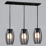 Modern Industrial Geometric Pendant Light In Black