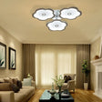 Modern Iron Acrylic Ceiling Lights - 3/6/9 Heads Unique Flower Design Indoor Lighting 3 / White