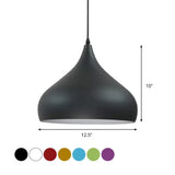12.5/16.5 Wide Dome Pendant Lighting Modern Iron Hanging Light - 1 Black/White/Red

Note: Although