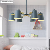 Modern Iron Pendant Chandelier With Bell Shade - Living Room Hanging Lighting Fashionable Design