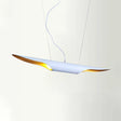 Modern Island Pendant Lamp With Metallic Shade In Bias Cut Tube Design 2 Heads White / 23.5