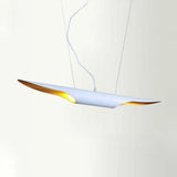 Modern Island Pendant Lamp With Metallic Shade In Bias Cut Tube Design 2 Heads White / 23.5