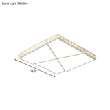 Modern K9 Crystal Led Flush Mount Ceiling Light With Remote Control Dimming White - Available In