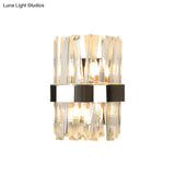 Modern K9 Crystal Sconce Wall Light For Bedroom - Clear Finish
