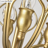 Modern Lantern Metal Pendant Chandelier With Crystal Accent - 4/5 Light Black/Brass