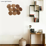 Modern Leaf-Shaped Hallway Sconce Light Fixture: Stylish Aluminum 4 Bulbs Dark Coffee/Gold Wall