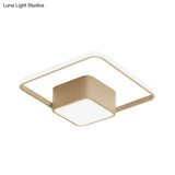 Modern Led Acrylic Ceiling Light - Square And Block Design 18’/21.5’/25.5’ Wide Flush Mount