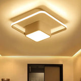 Modern Led Acrylic Ceiling Light - Square And Block Design 18’/21.5’/25.5’ Wide Flush Mount