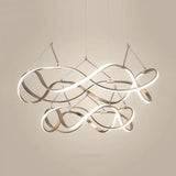 Modern Led Acrylic Ceiling Light: Twisting Chrome/Gold Chandelier Pendant (1/2/3-Light) -