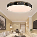 Modern Led Acrylic Circle Ceiling Lamp - White Flush Mount Light Fixture In Multiple Tones / Warm