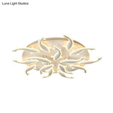 Modern Led Acrylic Fishes Flush Mount Light: Ceiling Fixture With 3/5/9 Lights In
