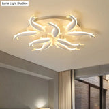 Modern Led Acrylic Fishes Flush Mount Light: Ceiling Fixture With 3/5/9 Lights In