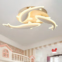 Modern Led Acrylic Fishes Flush Mount Light: Ceiling Fixture With 3/5/9 Lights In