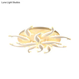 Modern Led Acrylic Fishes Flush Mount Light: Ceiling Fixture With 3/5/9 Lights In