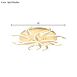 Modern Led Acrylic Fishes Flush Mount Light: Ceiling Fixture With 3/5/9 Lights In