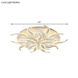 Modern Led Acrylic Fishes Flush Mount Light: Ceiling Fixture With 3/5/9 Lights In