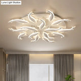 Modern Led Acrylic Fishes Flush Mount Light: Ceiling Fixture With 3/5/9 Lights In