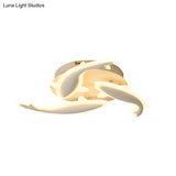 Modern Led Acrylic Fishes Flush Mount Light: Ceiling Fixture With 3/5/9 Lights In