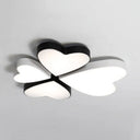 Modern Led Acrylic Flush Mount Ceiling Light For Living Room - Contemporary Lighting Black / Warm