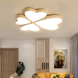 Modern Led Acrylic Flush Mount Ceiling Light For Living Room - Contemporary Lighting Pink / White