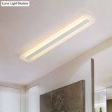 Modern Led Acrylic Flush Mount Light - 16/23.5/31.5 Wide White Ceiling Fixture With Warm/White / 16