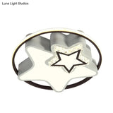 Modern Led Acrylic Star Flushmount Ceiling Light - White Flush Mount For Bedrooms