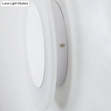 Modern Led Acrylic Wall Sconce Halo Ring White Lighting Fixture In Warm/White Light