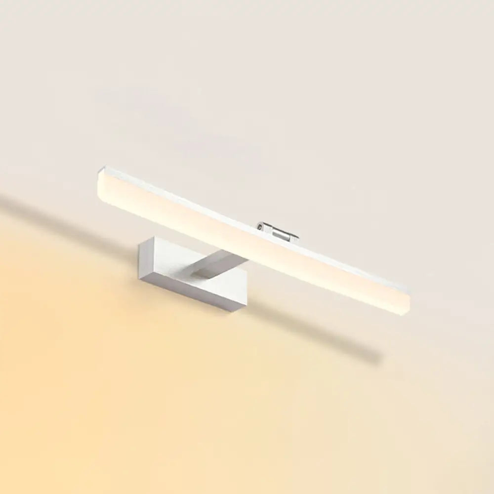 Modern Led Bathroom Mirror Cabinet Light In 3 Color Finishes Silver / Warm