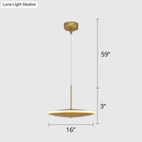 Modern Led Brass Bedside Light With Aluminum Shade