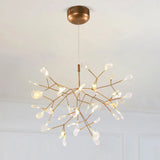 Postmodern Led Dining Room Chandelier - Stainless Steel Branch Ceiling Light