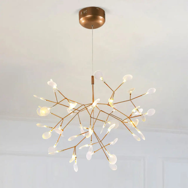 Postmodern Led Dining Room Chandelier - Stainless Steel Branch Ceiling Light