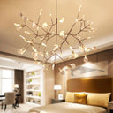 Modern Led Ceiling Chandelier - Stainless-Steel Dining Room Light Fixture Black / Natural