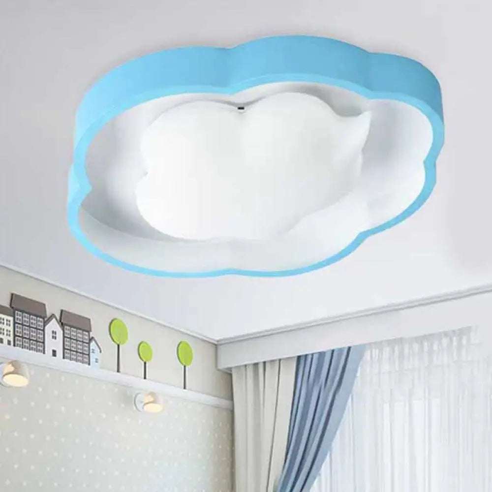 Modern Led Ceiling Fixture For Cloud - Inspired Children’s Bedroom White /