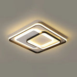 Modern Led Ceiling Lamp - Black Flush - Mount Light Fixture With Acrylic Shade / 16.5’ Remote