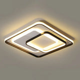 Modern Led Ceiling Lamp - Black Flush - Mount Light Fixture With Acrylic Shade / 24.5’ Third Gear