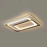 Modern Led Ceiling Lamp - Black Flush - Mount Light Fixture With Acrylic Shade / 35.5’ White