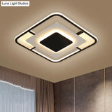 Modern Led Ceiling Light In Black/Gold With 3 Color Options