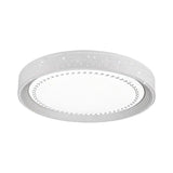 Modern Led Ceiling Light With Meteor Shower Design Acrylic Shade White Round Flush Mount Various