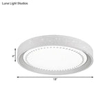 Modern Led Ceiling Light With Meteor Shower Design Acrylic Shade White Round Flush Mount Various