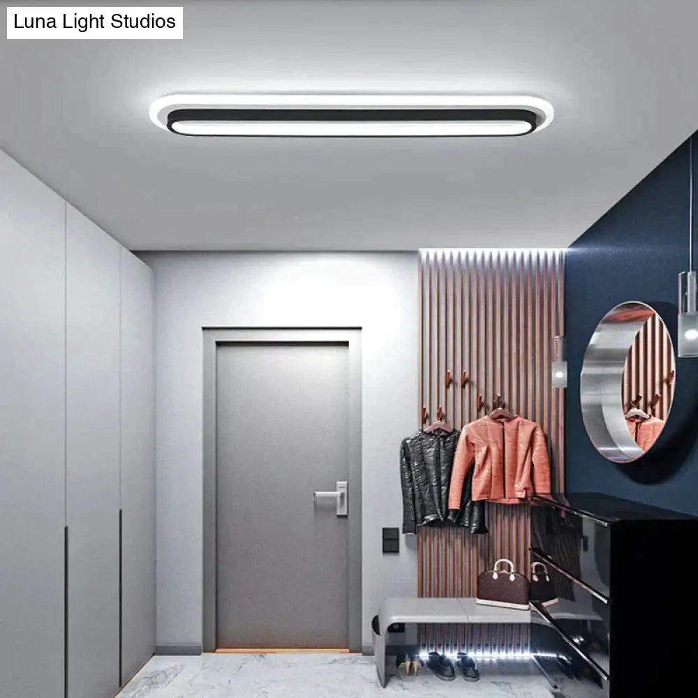 Modern LED Ceiling Lights For Living Room Corridor White Black Surface Mounted Lamp Ceiling