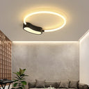 Modern Led Ceiling Mount Lamp: White Round/Square/Rectangular Flush With Acrylic Shade –