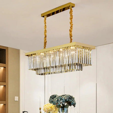 Modern Led Chandelier Pendant Lamp - Clear/Smoke Gray Crystal Shade 31.5 W Perfect For Over An